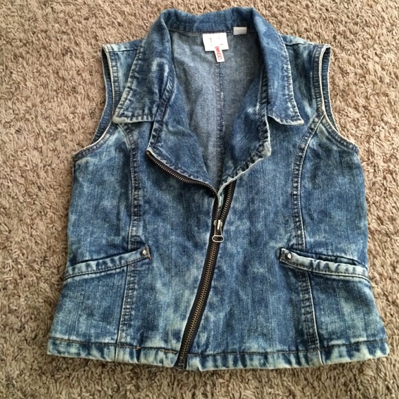 Denim washed vest - Picture 1 of 3