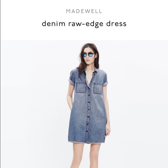 Madewell raw hem denim dress - Picture 4 of 4