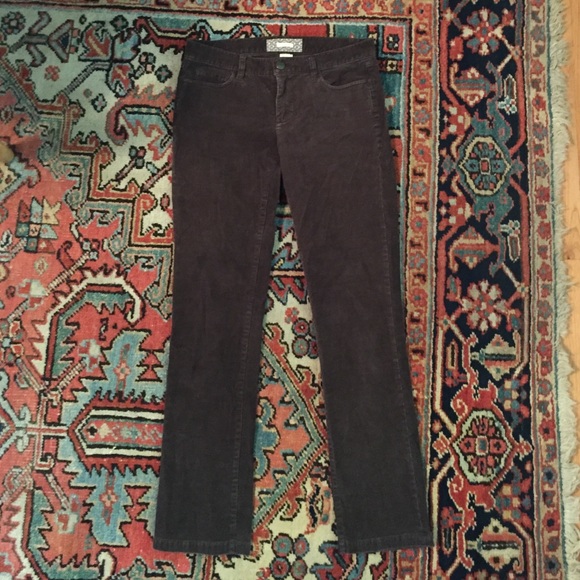 Brown corduroy j crew skinny leg pants