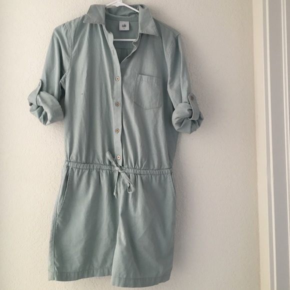 Cabi Sp16 Light Chambray Romper