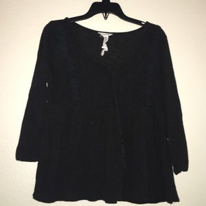 Black peasant top
