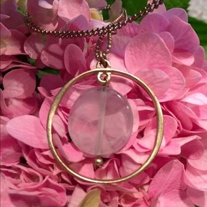 Gold and blue circle necklace