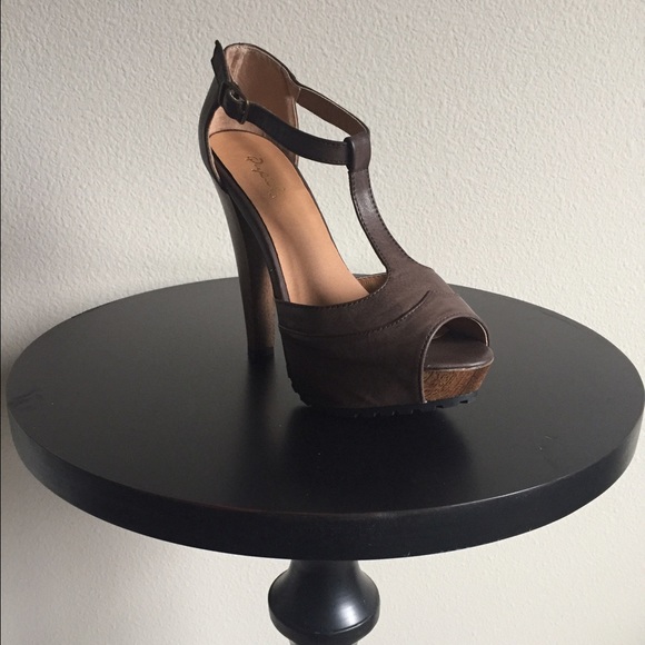 **END OF MONTH SALE** Peep Toe T-strap Heel