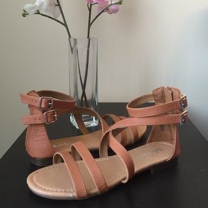 Brown strappy sandals