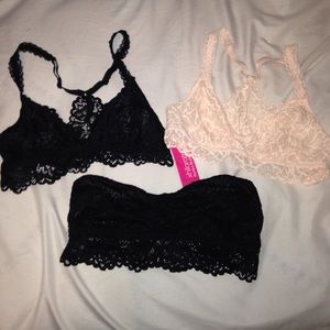 3 Lace Bralettes