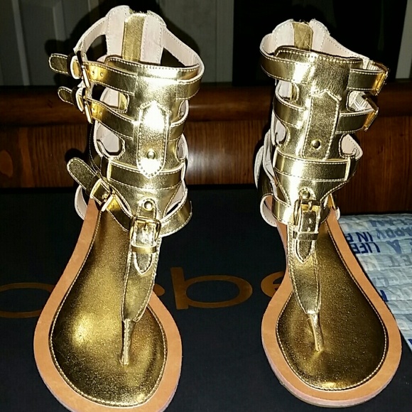 Gold Bebe sandals