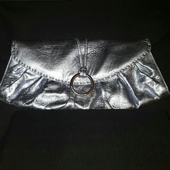 BCBGMAXAZRIA Metallic Blue Clutch