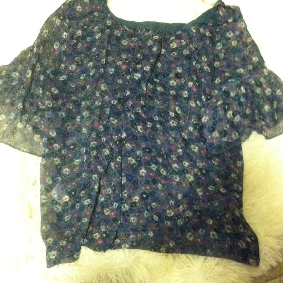 Flowy flower print crop top - Picture 4 of 4