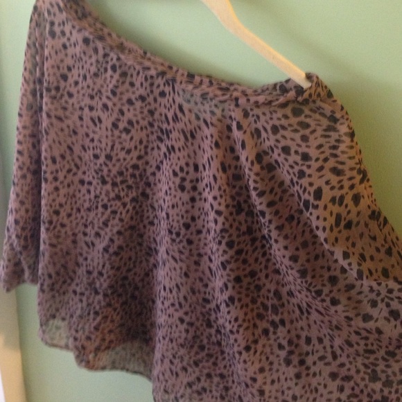 Sheer cheetah print top