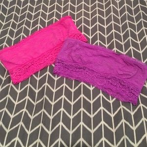Pair of Victoria Secret Pink bralettes.