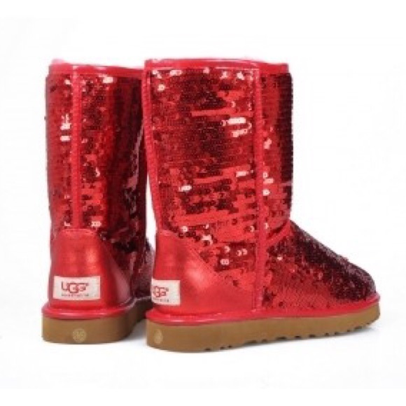 red sparkle uggs