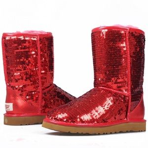 red sparkle uggs
