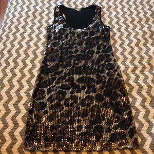 Cheetah design sequin dress
