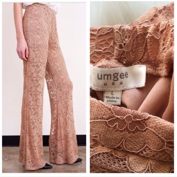 🚫SOLD🚫Umgee full lace pants nude pink color l - Picture 4 of 4