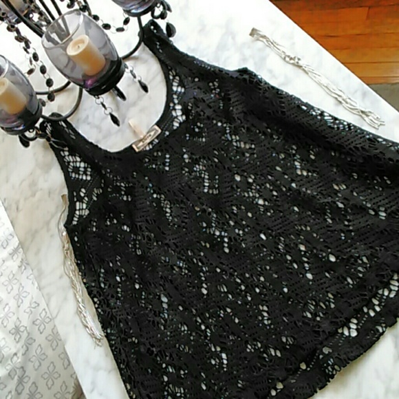 KIERRA LACE METALLIC TOP SIZE XS BY PAC SUN - Picture 3 of 8