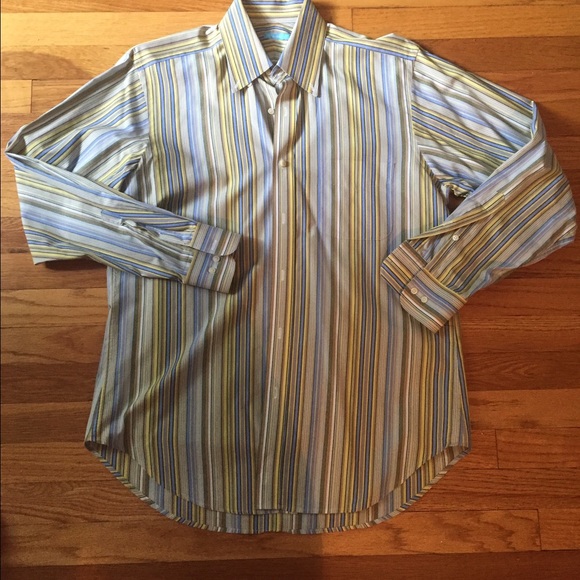 Men's striped button down shirt