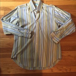 Men's striped button down shirt