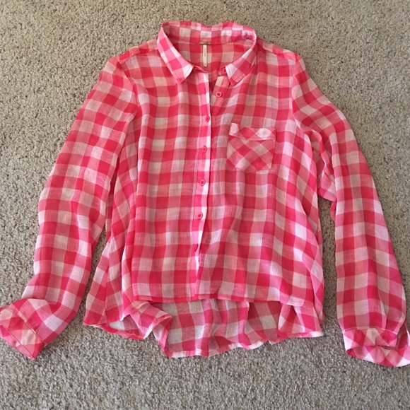 Free People gingham plaid shirt - Picture 2 of 4