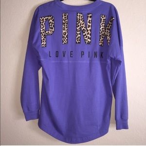 Vs pink purple and leopard rare varsity crew