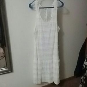 Romantic Ivory Lace Sleeveless Dress! XL