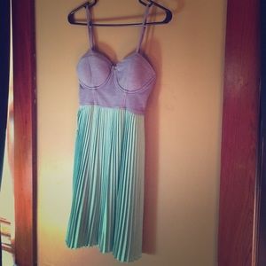 Jessica Simpson denim pleated dress