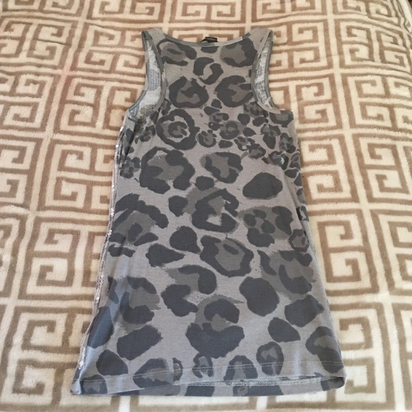 A|X Armani Exchange sequin leopard tank top Medium - Picture 4 of 4