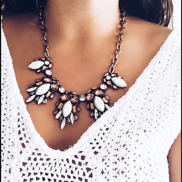 J. Crew Jewelry - J Crew Fan Statement Necklace Multicolor