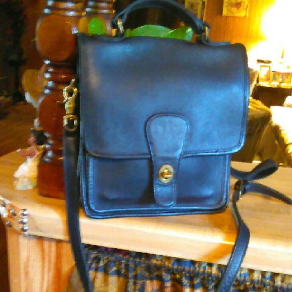 An authentic leather Coach purse