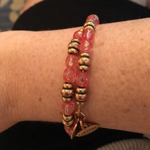 Alexi and Ani wrap pink and gold bracelet