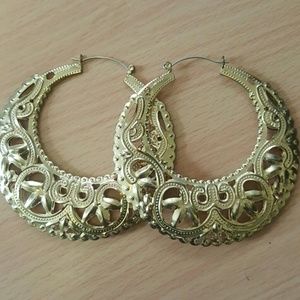 FANCY GOLD HOOPS!!!