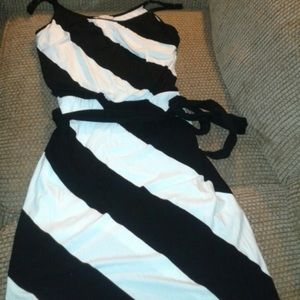 WHBM striped maxi dress