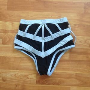 Chromat designer swim bottom cage architectural S