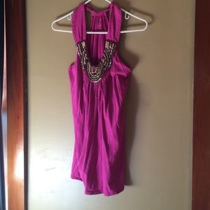 Racer back beaded shirt