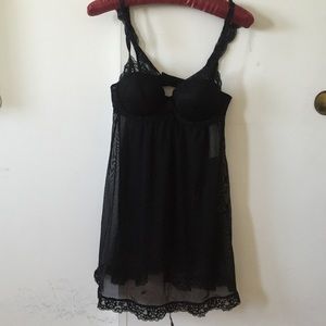 Black lingerie with lace