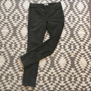 Free People olive green Cord Skinnies