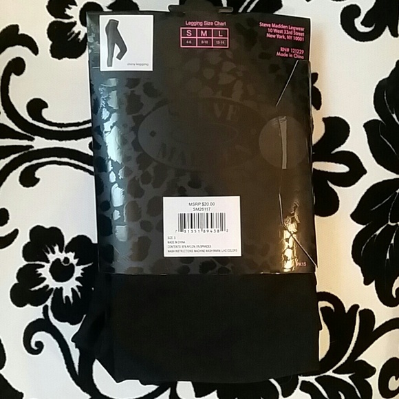 NEW! Steve Madden black leggings size Small 4-6 - Picture 3 of 4