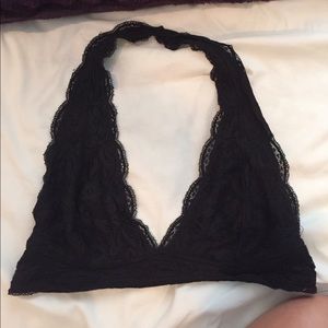 Out from under lace halter bra