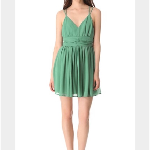 Chiffon light green dress