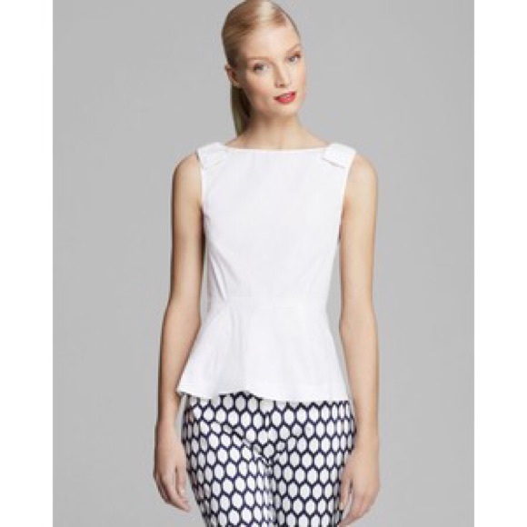 Kate Spade Thalia Peplum Top with Bow detail SZ 10