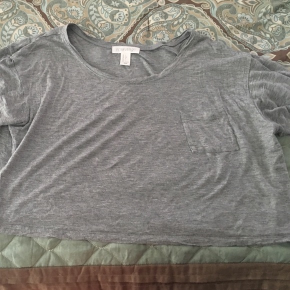 Gray T-Shirt Crop Top