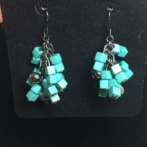Cluster Turquoise Sparkle Earrings
