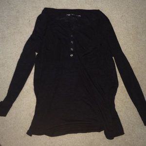 Half-button up black shirt from CK