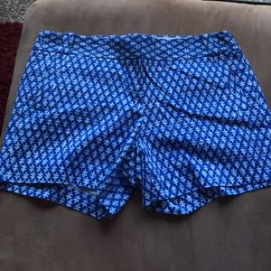 Blue patterned shorts