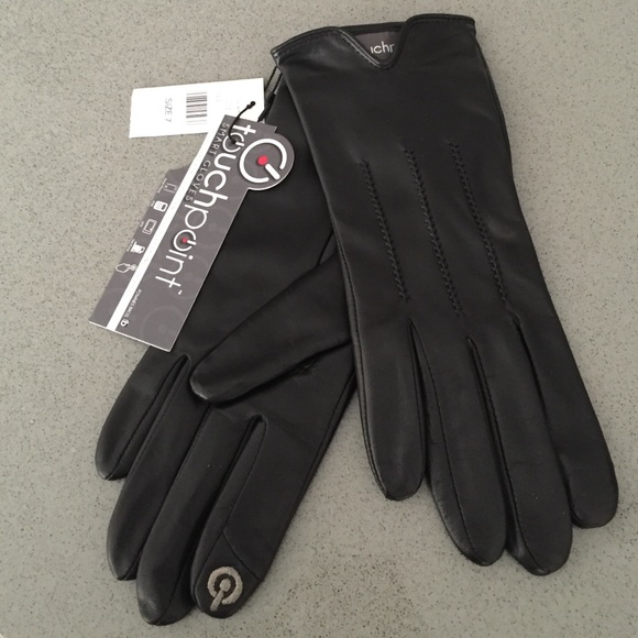Leather Touchpoint Smart Gloves by Lord & Taylor