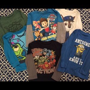 3T long sleeved character shirts ~ EUC ~