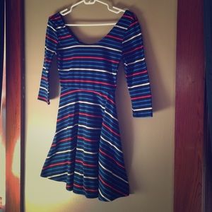Red white and blue a line dress
