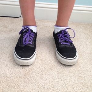 black and purple vans