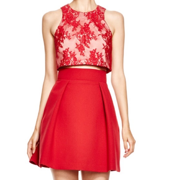 🎉 SALE 🎉 RED SANIBEL LACE TWO PIECE DRESS