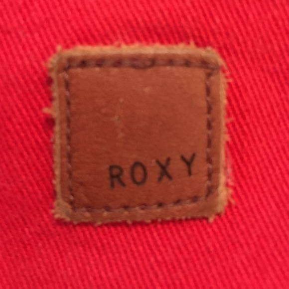 Red denim roxy shorts - Picture 3 of 4