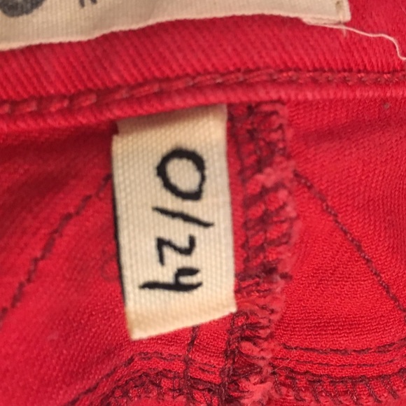 Red denim roxy shorts - Picture 4 of 4